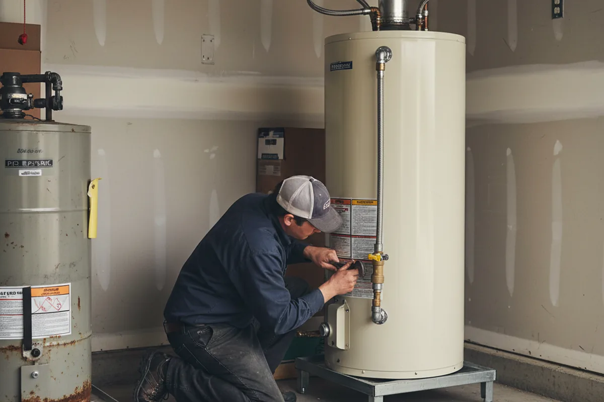 Water heater and shutoff valve replacement in Clark